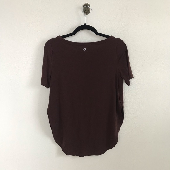 Brown Gap Athletic Tshirt Workout Top Short Sleeve - Picture 2 of 5